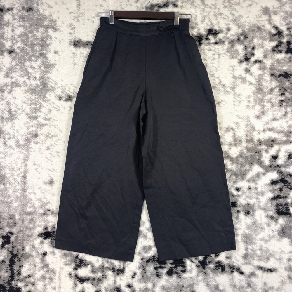 Kate Spade Saturday Pants Womens Size 2 Black Wide Leg Crop